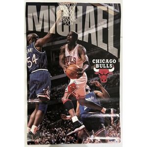 Michael Jordan 1996 Chicago Bulls vs. Orlando Magic NBA Starline 22x34 Poster